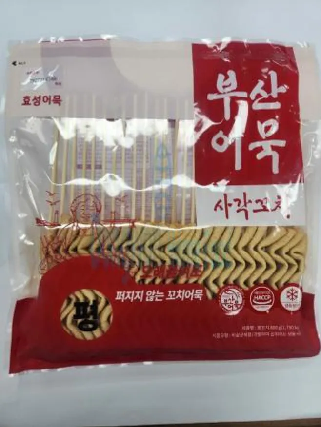 (16:30마감(D) 사각어묵평꼬치(냉동연육:외국산/효성/연육함량70.3%/32g*25입)EA 이미지