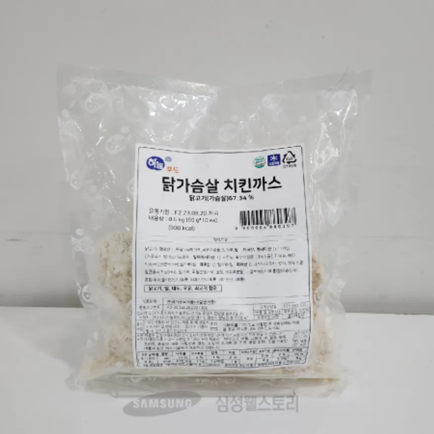 (16:30마감)닭가슴살치킨가스(하늘푸드/600G(60G*10EA)/PAC/계육:국산) 이미지