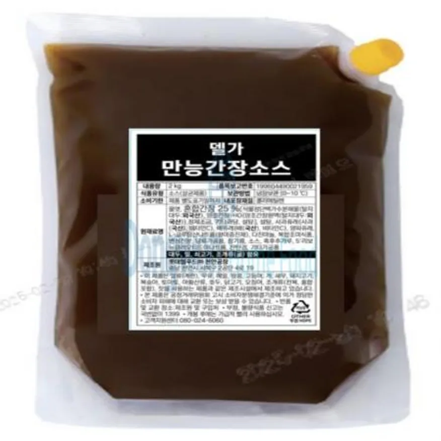 (16:30마감(D) 델가만능간장소스(롯데웰푸드/냉장/2kg/캡파우치)EA 이미지