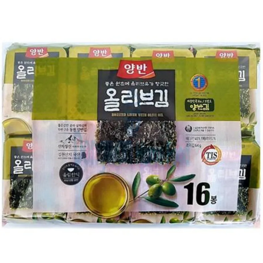 (16:30마감(D) 양반올리브김(국내산/동원/4g(8매)*16입)EA 이미지