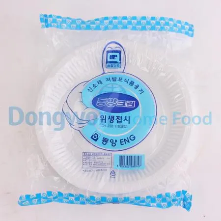 (16:30마감(D) 일회용접시(Ø23cm/PS/흰색/10EA)EA 이미지