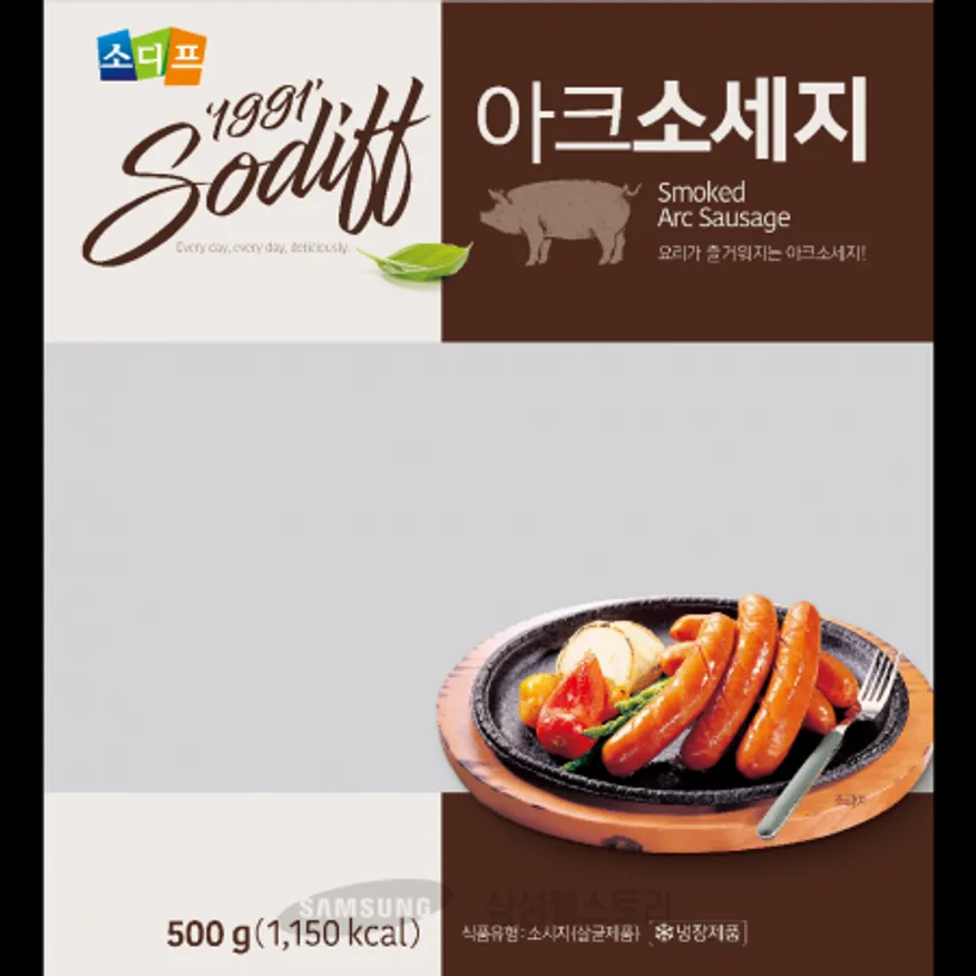 (16:30마감)아크소세지(500G(6PCS)/EA/계육:국산/소디프B&F/돈육) 이미지
