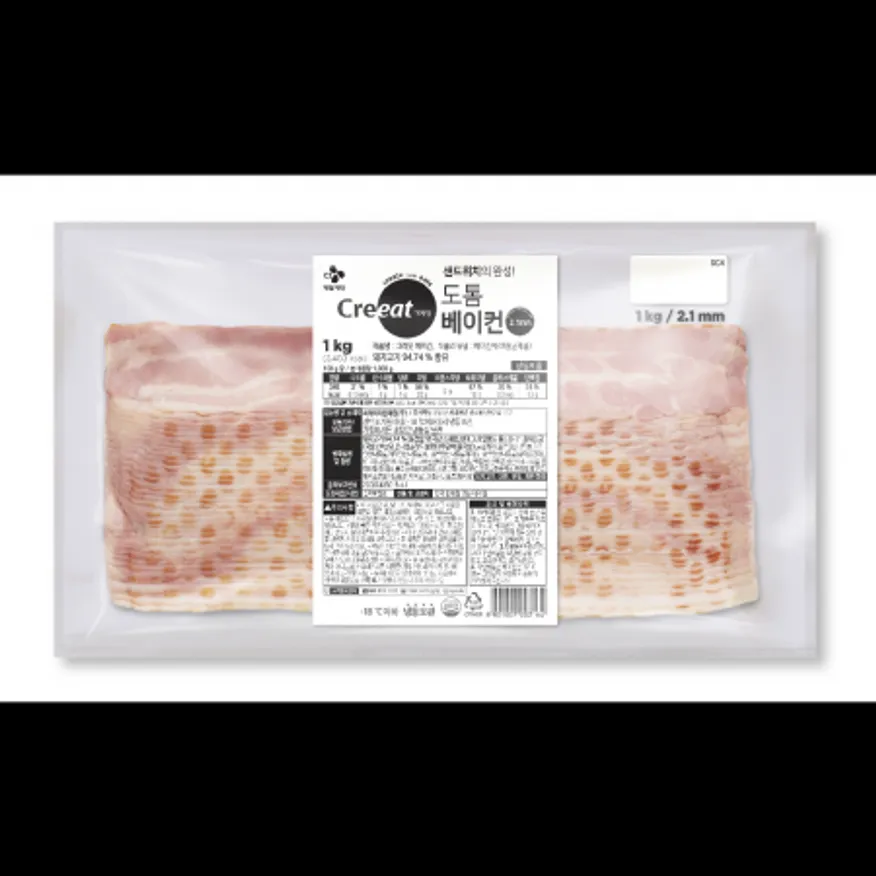(16:30마감)크레잇맛있는(도톰)베이컨(1KG/CJ/돈육:외국산/2.1MM(냉동)) 이미지