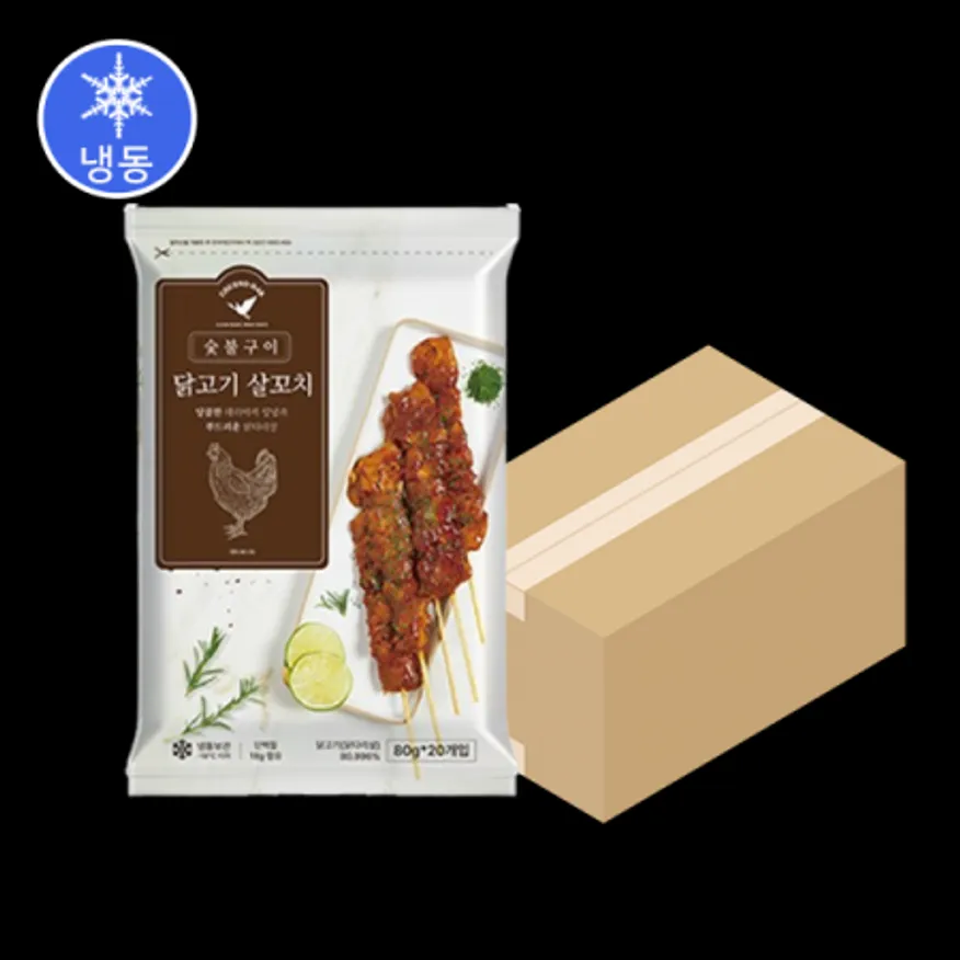 (16:30마감(L)냉동데리야끼숯불구이닭꼬치(청학/박스/80g*20ea*6pk) 이미지