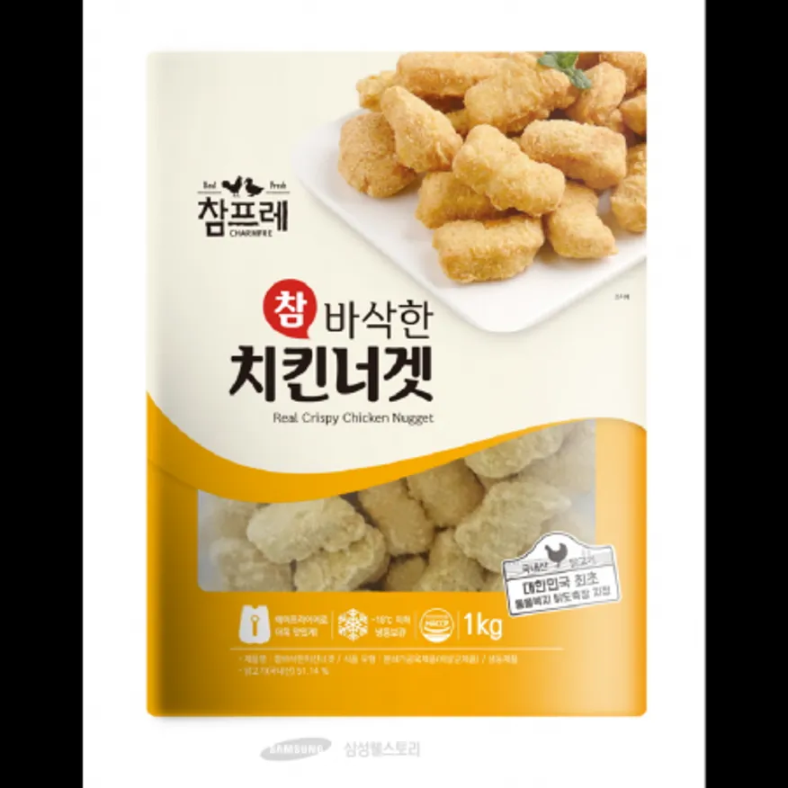 (16:30마감)치킨너겟(참프레/1KG(50~54EA)/PAC/닭고기:국내산) 이미지