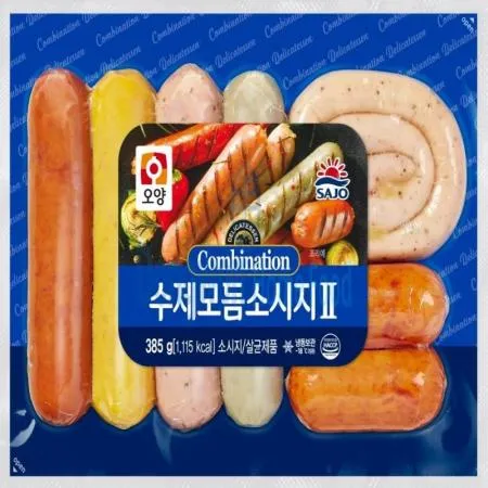 (16:30마감(D) 수제모듬소시지(사조오양/냉동/385g)EA 이미지