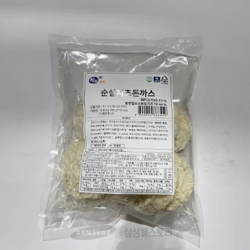(16:30마감)순살치즈돈가스(하늘/800G(80G*10EA)/PAC/돈육:국산) 이미지