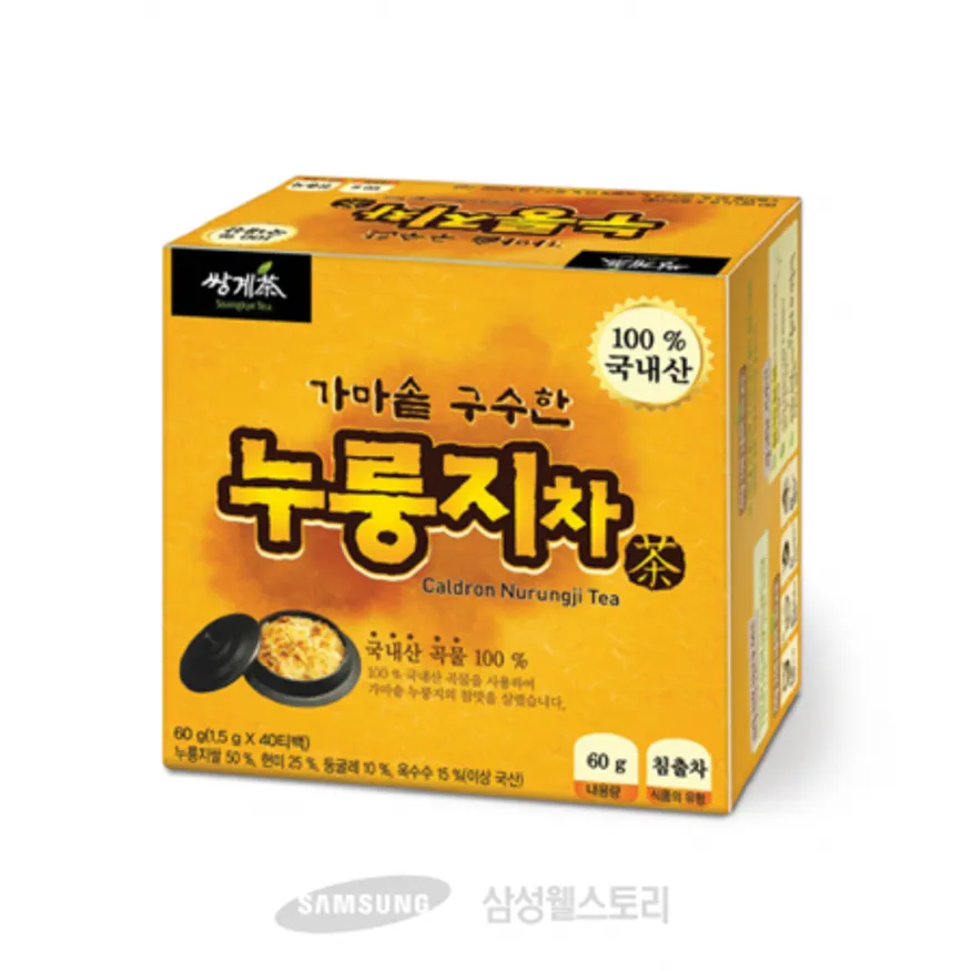 (16:30마감)가마솥구수한누룽지차티백(쌍계명차/60G(1.5G*40T)/EA/쌀:국산) 이미지