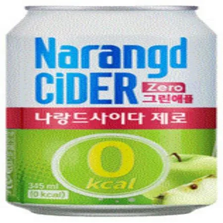 (16:30마감(D) 나랑드사이다(동아오츠카/그린애플/345ML*24EA)BOX 이미지