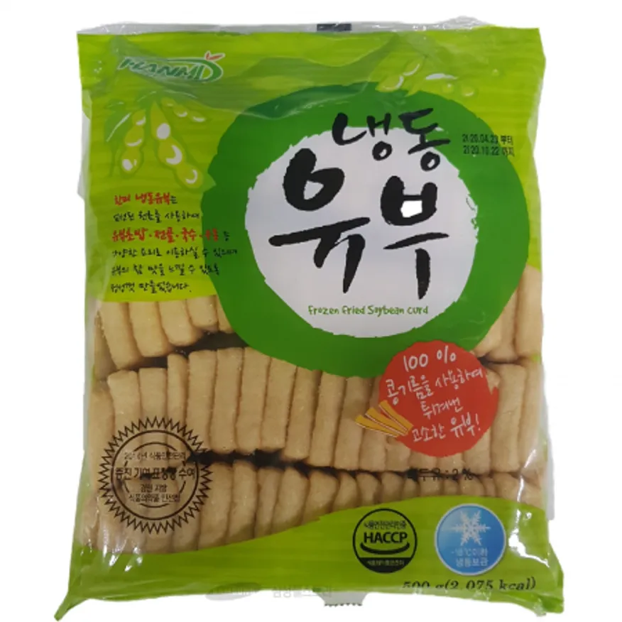 (16:30마감)냉동유부(한미/500G(약6G*83EA)/PAC/대두:외국산) 이미지