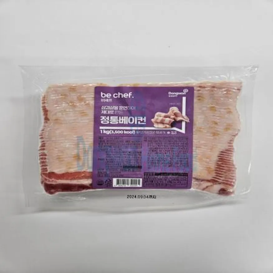 (16:30마감(D) be chef. 정통베이컨(삼겹/1kg/돼지고기:외국산/동원홈푸드)EA 이미지
