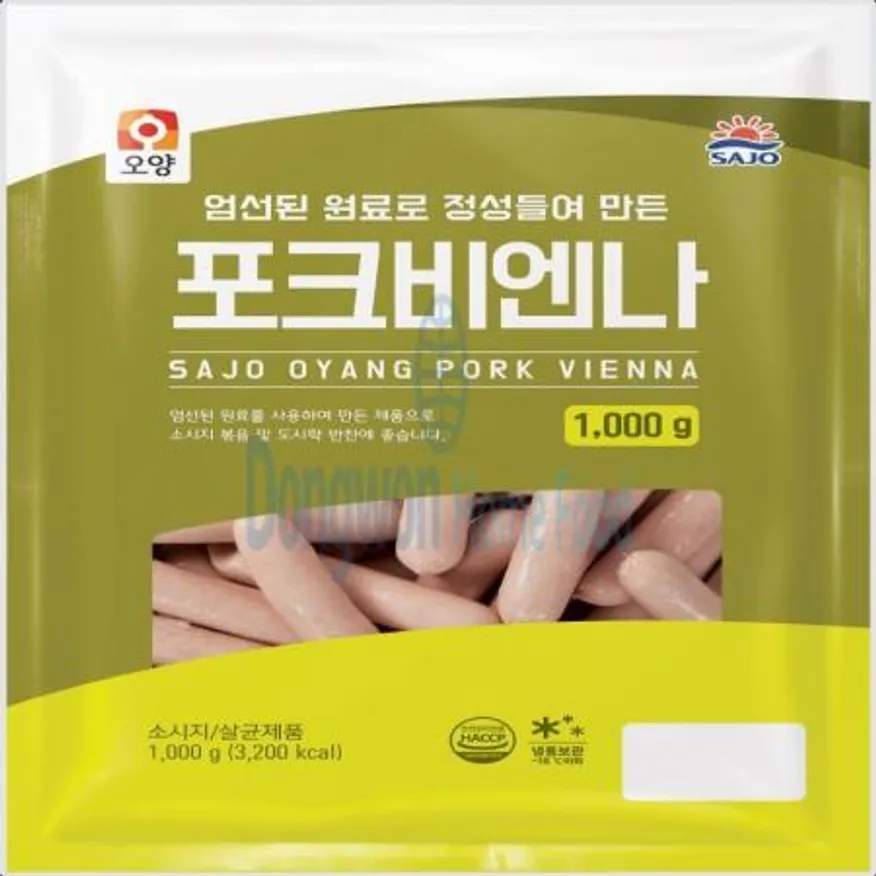 (16:30마감(D) 포크비엔나소시지(사조오양/냉동/돼지고기:국산/1kg)EA 이미지