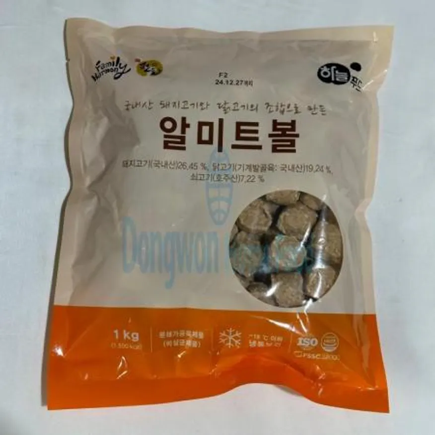 (16:30마감(D) 알미트볼(하늘푸드/돈육:국내산,계육:국내산,쇠고기:호주산/1KG)EA 이미지