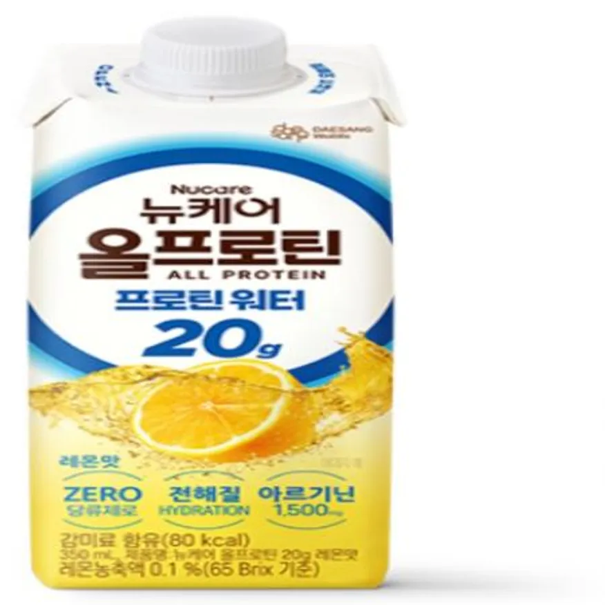 (16:30마감(D) 뉴케어올프로틴워터레몬(대상/350ML*18EA/H388)BOX 이미지