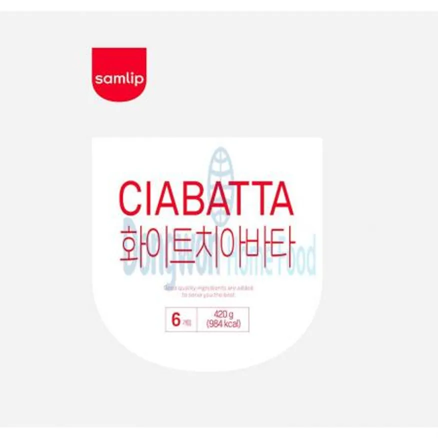 (16:30마감(D) 화이트치아바타(삼립/냉동/70g*6ea)EA 이미지