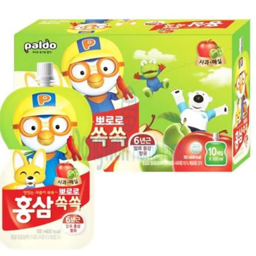 (16:30마감(D) 뽀로로홍삼쏙쏙(팔도/사과매실/100G*40입)BOX 이미지