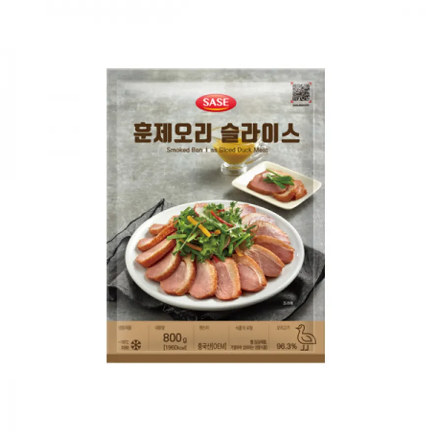 냉동훈제오리슬라이스(사세/800g) 이미지