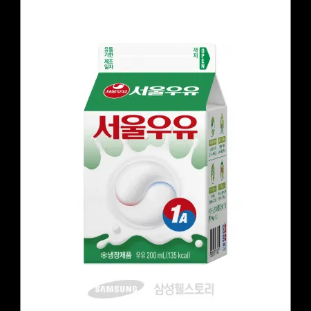 (16:30마감)흰우유(서울/200ML/EA/원유:국내산) 이미지