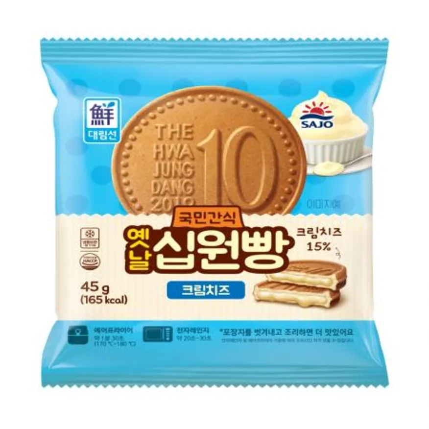 (16:30마감(D) 옛날십원빵크림치즈(사조대림/냉동/6입/270g)EA 이미지