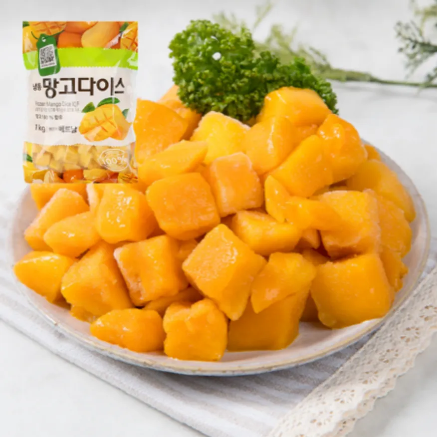 냉동 망고다이스 1kg 베트남산 망고큐브 조각 냉동과일 스무디 빙수토핑 생과일주스 이미지