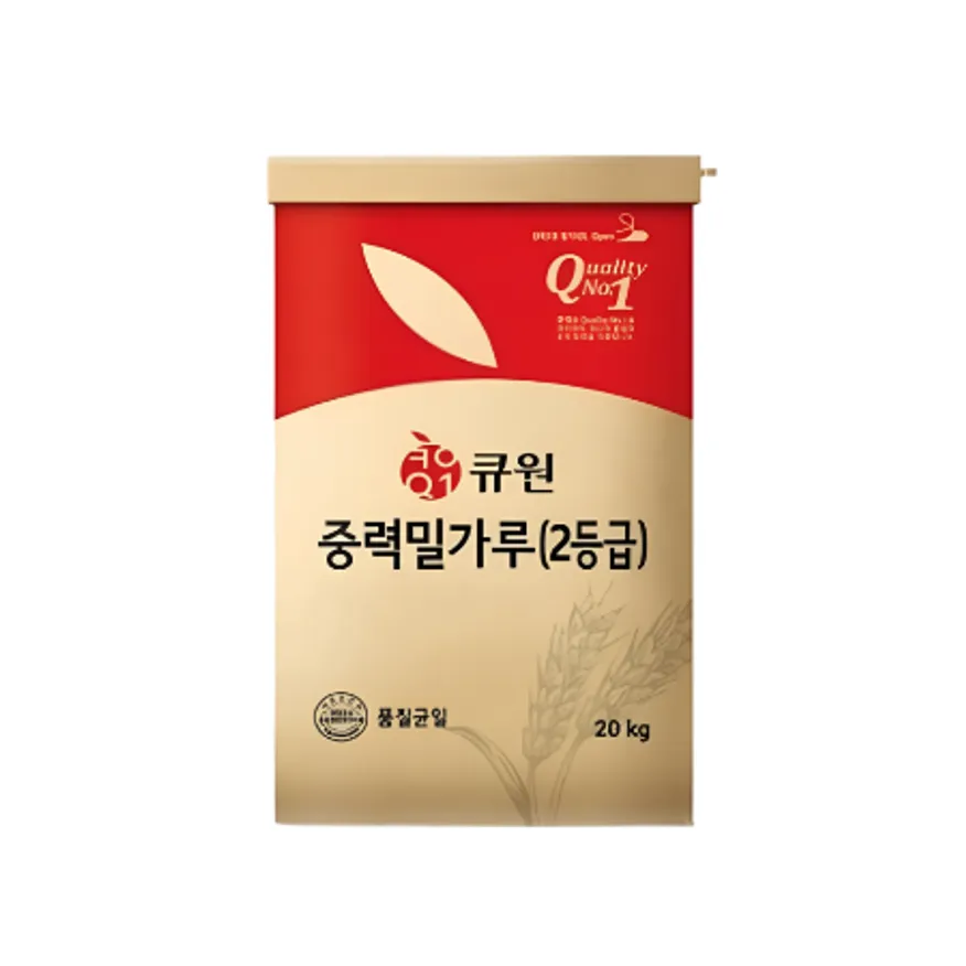 큐원 중력2등밀가루 20kg 반죽 수제비 칼국수 제과 이미지