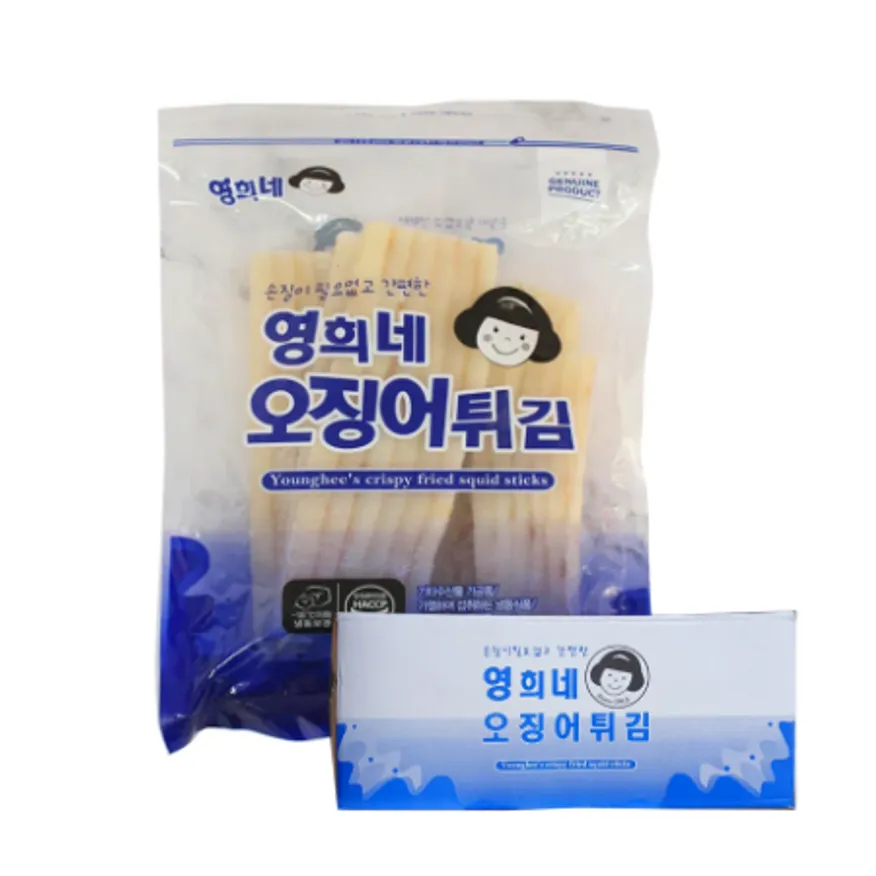 영희네 오징어 튀김 튀김용 7kg(700g x 10개입) 1박스 탈피 오징어채 이미지