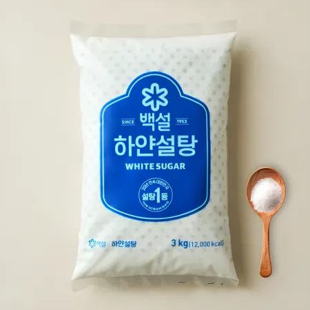 CJ 백설 하얀설탕 3kg 과일청 백설탕 조림 제과