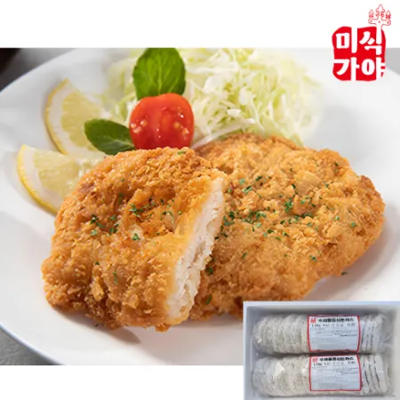 미식가야 한돈 수제돈까스 (130g x24개) 통등심돈까스 냉동 / 업소용 대용량