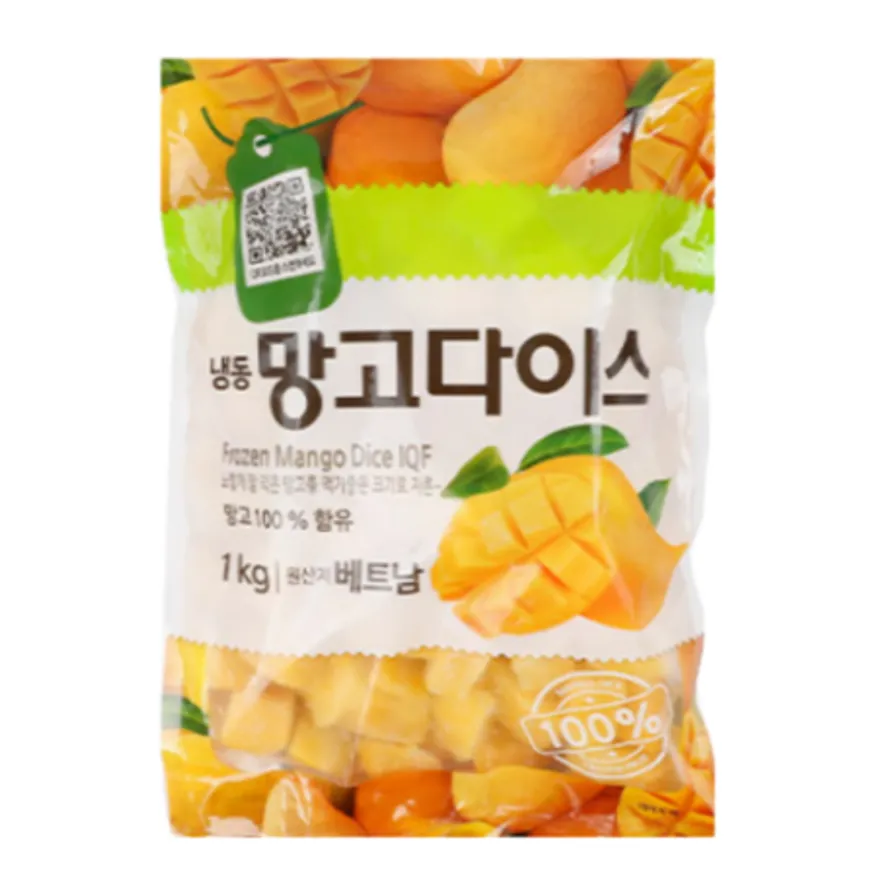 냉동 망고다이스 1kg 베트남산 망고큐브 조각 냉동과일 스무디 빙수토핑 생과일주스 이미지