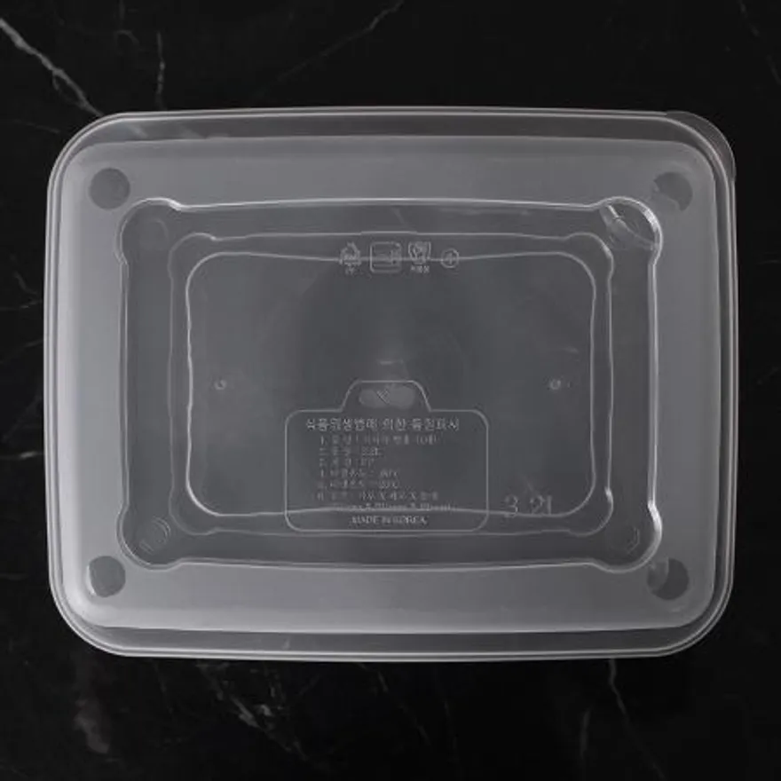 사출 사각찜용기 BW 27219 대 투명 100세트 이미지