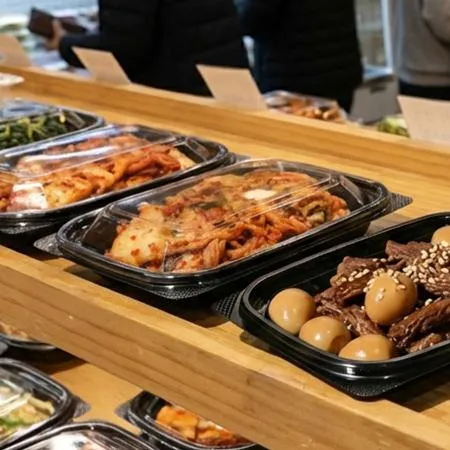 일회용샐러드용기 JH 202 블랙 100세트-소분 이미지
