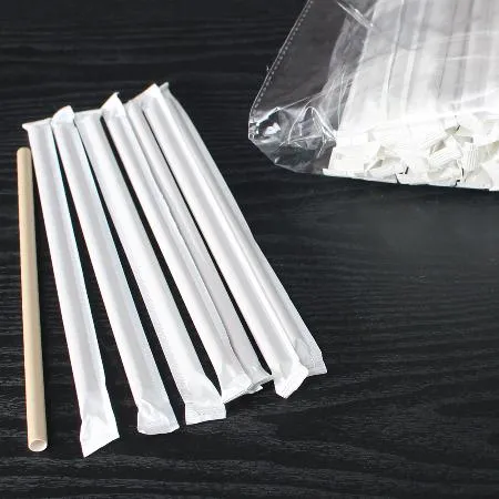 종이빨대 7.0mmX250mm 크라프트 개별 3000개 이미지