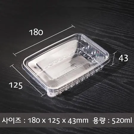 일회용 TY 사각용기 PET 18134 600세트 이미지