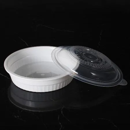 사출 찜용기 BW 원형찜용기 대 화이트 100세트 이미지