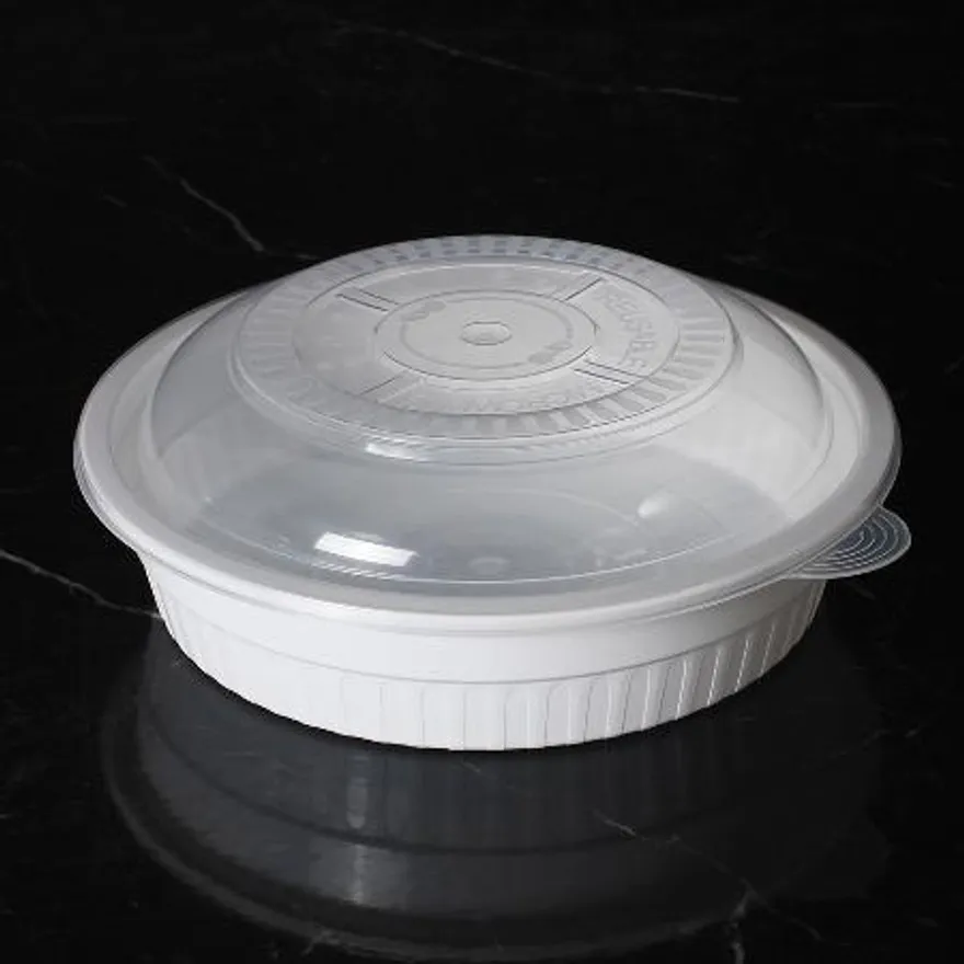사출 찜용기 BW 원형찜용기 대 화이트 100세트 이미지