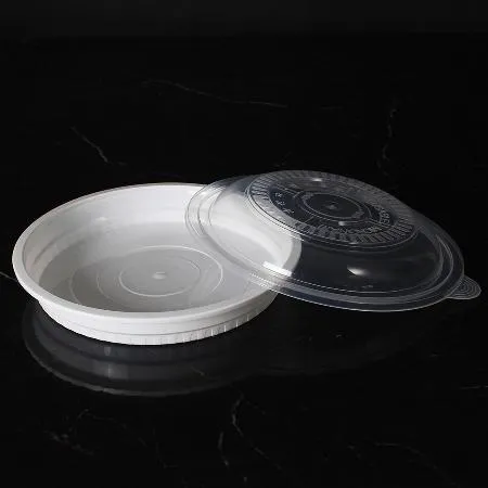 사출 찜용기 BW 원형찜용기 소 화이트 100세트 이미지