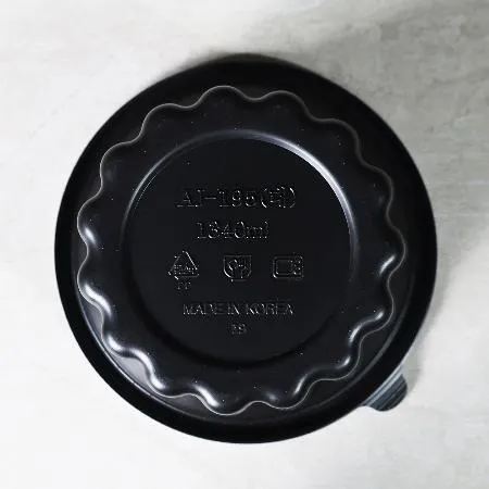 탕용기 AJ 195파이 냉면용기 대 블랙 300세트 이미지