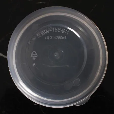 사출 삼계탕용기 BW 158파이 특대 투명 300세트 이미지