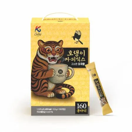 맥널티 호랭이커피 오곡향 커피믹스 160개입