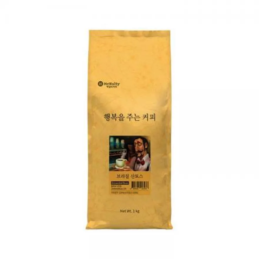 맥널티 행복을주는커피 브라질 산토스 분쇄 원두 1kg 이미지