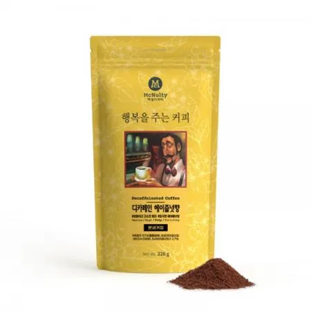 맥널티 행복을주는커피 디카페인 헤이즐넛향 분쇄 원두 226g