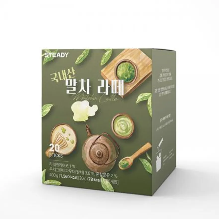 STEADY 스테디 국내산 말차라떼 20개입 이미지