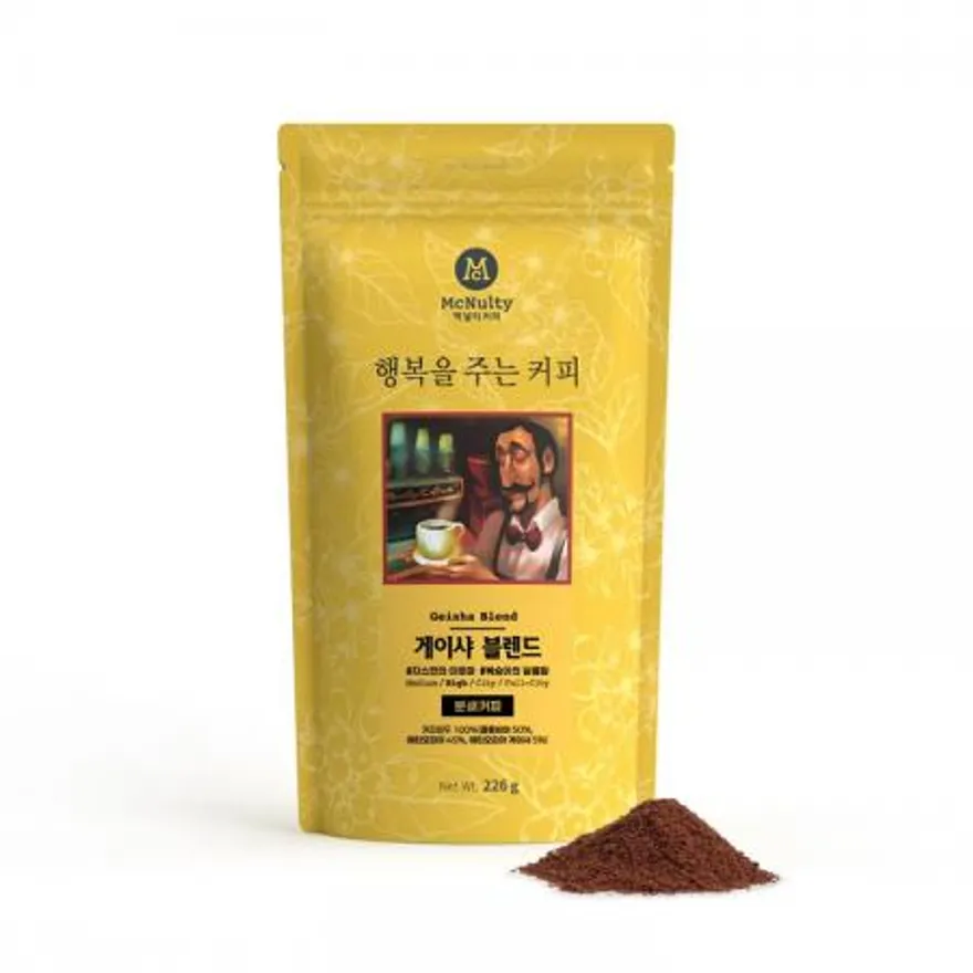 맥널티 행복을주는커피 게이샤 블렌드 분쇄 원두 226 이미지