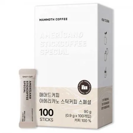 매머드커피 아메리카노 스틱커피 스페셜 100개입 이미지