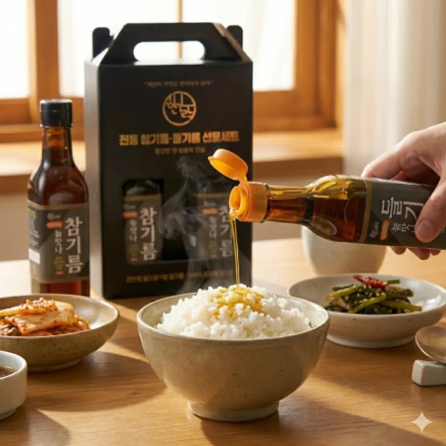 수입산 참기름, 들기름 세트 각 300ml 이미지