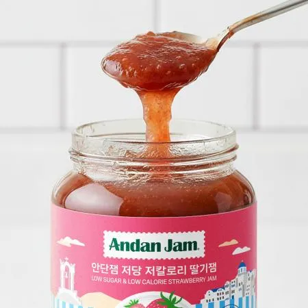 안단잼 저당 저칼로리 딸기잼 380g 이미지