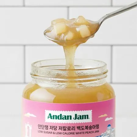 안단잼 저당 저칼로리 백도복숭아잼 380g 이미지