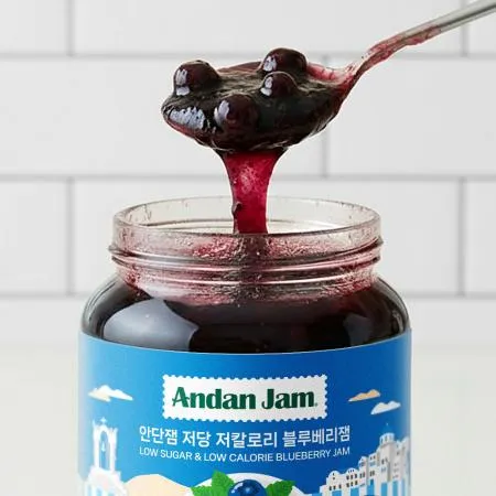 안단잼 저당 저칼로리 블루베리잼 380g 이미지