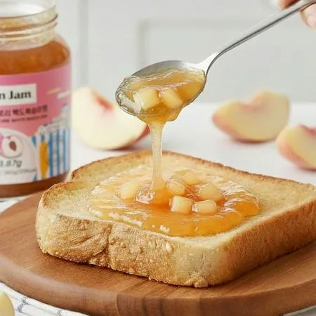 안단잼 저당 저칼로리 백도복숭아잼 380g 이미지