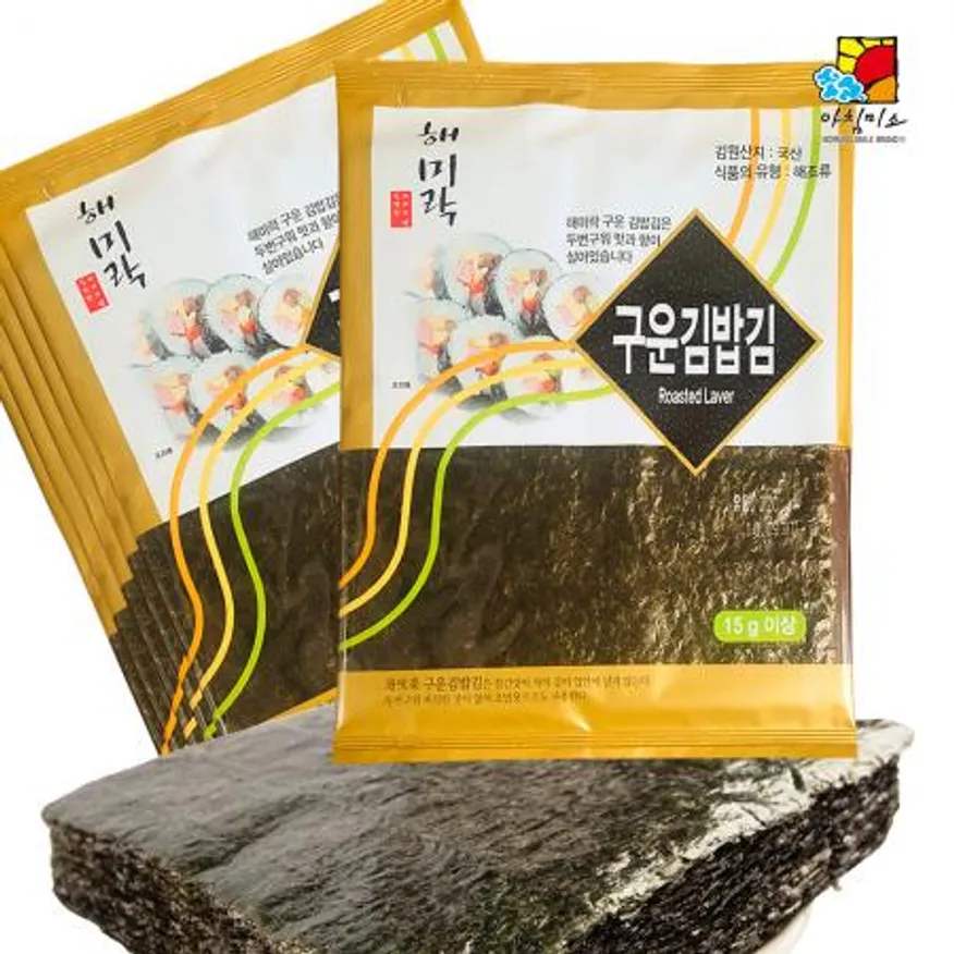 아침미소 구운김밥김 10매 x 10봉 이미지